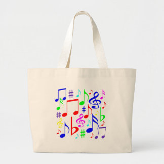 regenboog noteren grote tote bag