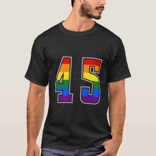 Regenboog Nummer 45 Team Junior Genummerd Uniform T-shirt