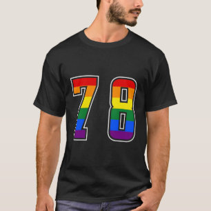 Regenboog nummer 78 Team Junior genummerd uniform T-shirt