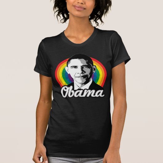 Regenboog Obama T-shirt (Voorkant)