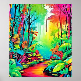 Regenboog Oerwoud: Vivid Dream Poster