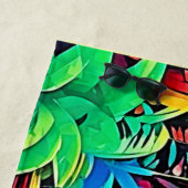 Regenboog Oerwoud: Vivid Dream Strandlaken (In situ)