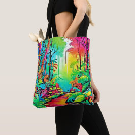 Regenboog Oerwoud: Vivid Dream Tote Bag