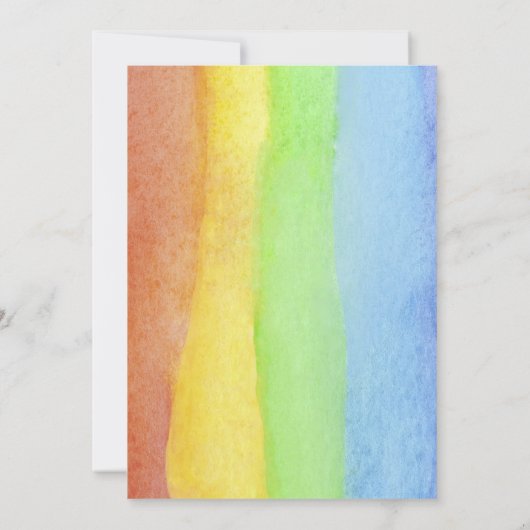 Regenboog om een eerste verjaardag te worden kaart (Achterkant)