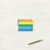 Regenboog om Lijst te doen - de Gepersonaliseerde Post-it® Notes (Op bureau)