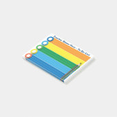 Regenboog om Lijst te doen - de Gepersonaliseerde Post-it® Notes (Schuin)