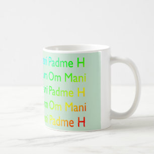 Regenboog Om Mani Padme Hum (op Babyblauw) Koffiemok