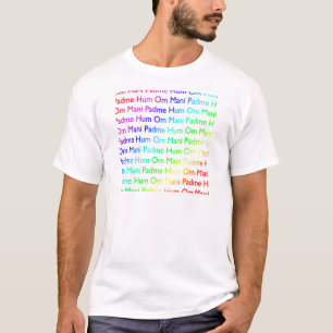 Regenboog Om Mani Padme Hum T-shirt
