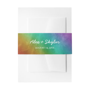 Regenboog Ombre Casual Script Huwelijk Voor Gay Ko Uitnodigingen Wikkel