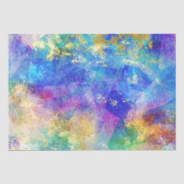 Regenboog Ombre en Goud Fire Opal Patroon Tissuepapier