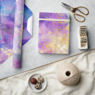 Regenboog Ombre en Goud Vuur Opal Patroon Cadeaupapier