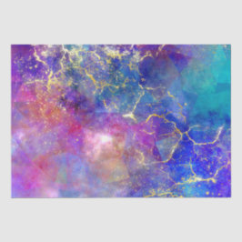 Regenboog Ombre en Goud Vuur Opal Patroon Tissuepapier