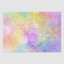 Regenboog Ombre en Goud Vuur Opal Patroon Tissuepapier