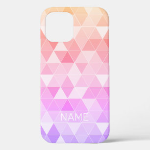 Regenboog ombre kleur geometrisch driehoekpatroon Case-Mate iPhone case