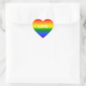 Regenboog Ombre Liefdesgesprekshart Hart Sticker (Tas)