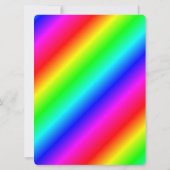 Regenboog Ombre Magenta Bruiloft Kaart (Achterkant)
