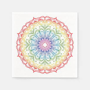 Regenboog Ombre Mandala Servet