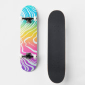 Regenboog Ombre Marmer Abstract Persoonlijk Skateboard (Voorkant)