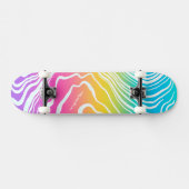 Regenboog Ombre Marmer Abstract Persoonlijk Skateboard (Horizontaal)