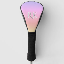Regenboog Ombre monogram Golfheadcover