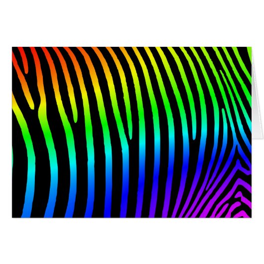 Regenboog Ombre Zebra Strepen (Voorkant Horizontaal)