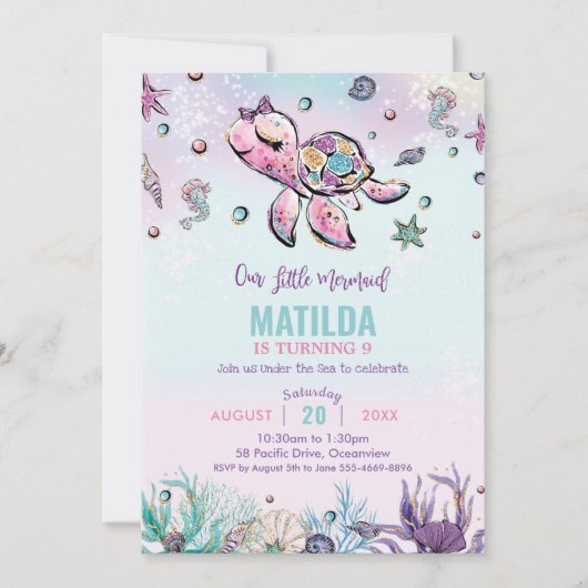 Regenboog onder het Zee "Birthday Party of the Tur Kaart (Voorkant)