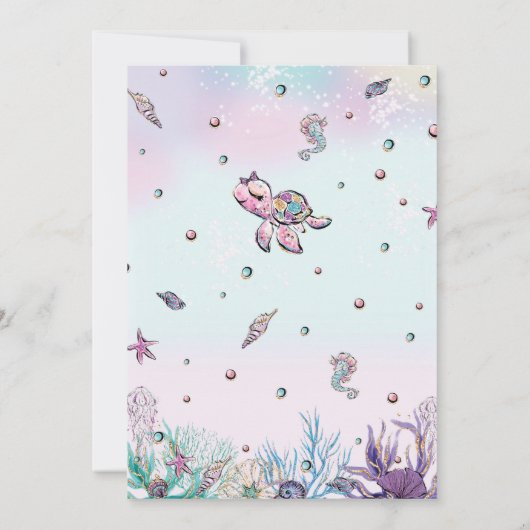 Regenboog onder het Zee "Birthday Party of the Tur Kaart (Achterkant)