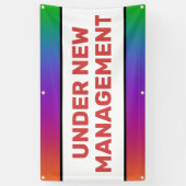 Regenboog onder nieuwe beheerbanner spandoek (Verticaal)