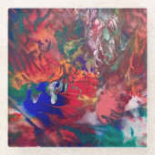 Regenboog Onderzetter Boho Kleurrijke Glas Drink O Glazen Onderzetter (Voorkant)