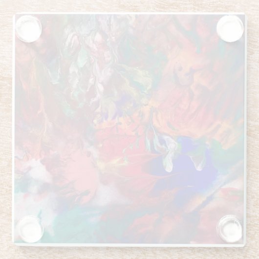 Regenboog Onderzetter Boho Kleurrijke Glas Drink O Glazen Onderzetter (Achterkant)