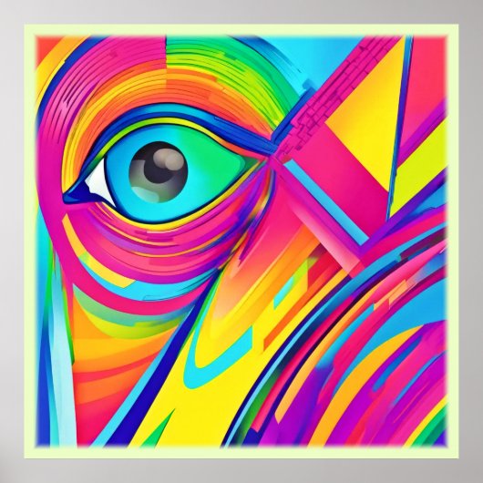 Regenboog Oog Wonder Kunst Poster (Voorkant)