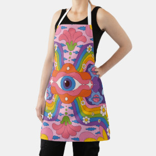 Regenboog oogbloesem schort
