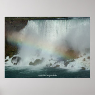 Regenboog op Amerikaanse Niagara Herfsten Poster