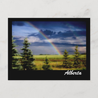 Regenboog op de prairies briefkaart