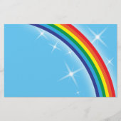 Regenboog op een blauwe achtergrond flyer (Voorkant)