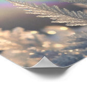 Regenboog op Frosted Ferns Poster (Hoek)