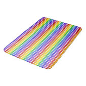 regenboog op witte mid century mod stippen cirkels badmat (Gekanteld)