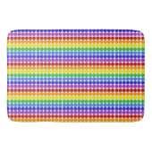 regenboog op witte Mid Century mod stippen kringen Badmat (Voorkant)