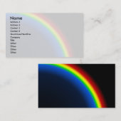 Regenboog op zwart visitekaartje (Voorkant / Achterkant)