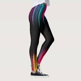 Regenboog op zwarte Leggings Vrouwenoefening