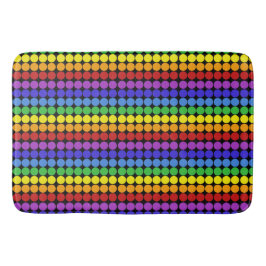 regenboog op zwarte Mid Century mod stippen kringe Badmat