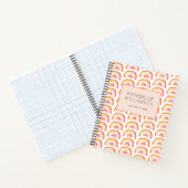 Regenboog oranje boho notitieboek (Binnen)