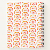 Regenboog oranje boho notitieboek (Achterkant)