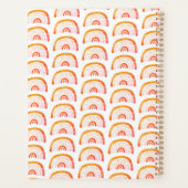 Regenboog oranje boho planner (Achterkant)
