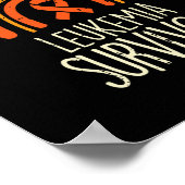 Regenboog Oranje lint overlevende leukemie bewustz Poster (Hoek)