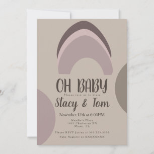 Regenboog Organische Vormen Boheemse Baby Shower Kaart