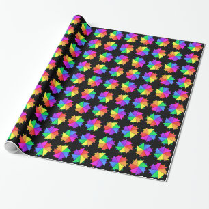 regenboog origami cadeaupapier
