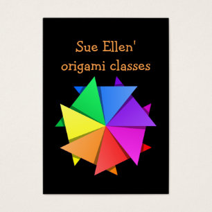 regenboog origami visitekaartjes