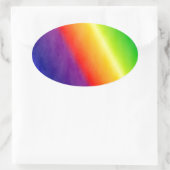 Regenboog Ovale Sticker (Tas)