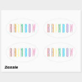 REGENBOOG ovale Stickers (Vel)
